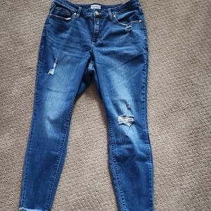 Ava And Viv Women's Blue Distressed Jeans